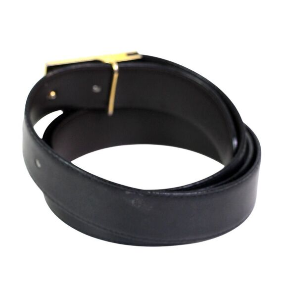 Goldlion BLACK BROWN REAL LEATHER 1 1/8"Wd REVERS CASUAL DRESS BELT Sz 36 (B4 - Picture 5 of 16